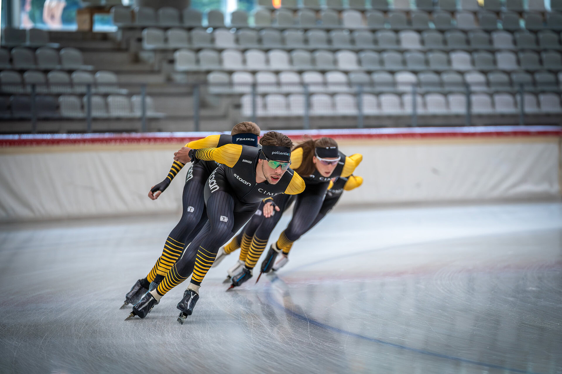 Actiefoto schaats